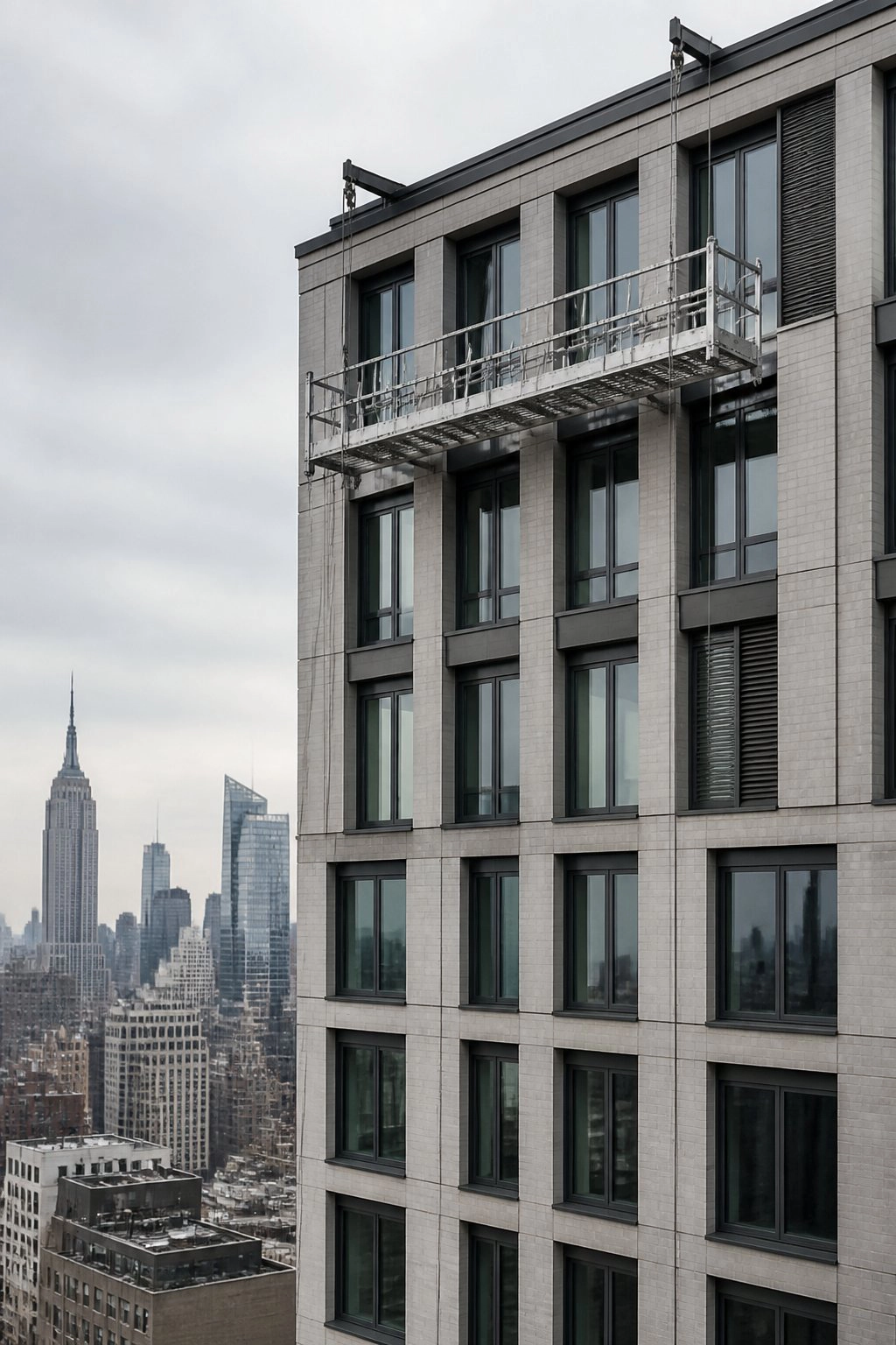 Local Law 11 Masonry Contractors NYC facade inspection and drop scaffold for FISP five-year cycle