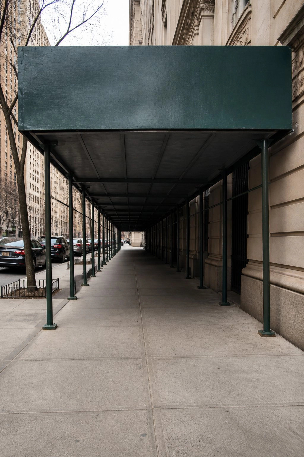 Scaffolding for facade inspection in NYC